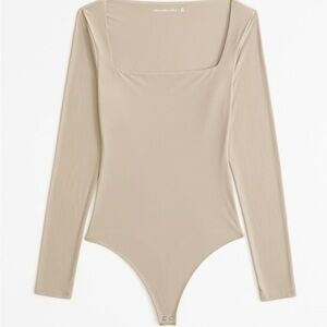 A&F Neutral Long Sleeve Bodysuit